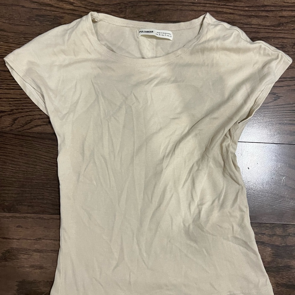 Pull&Bear Cream Women's Top
